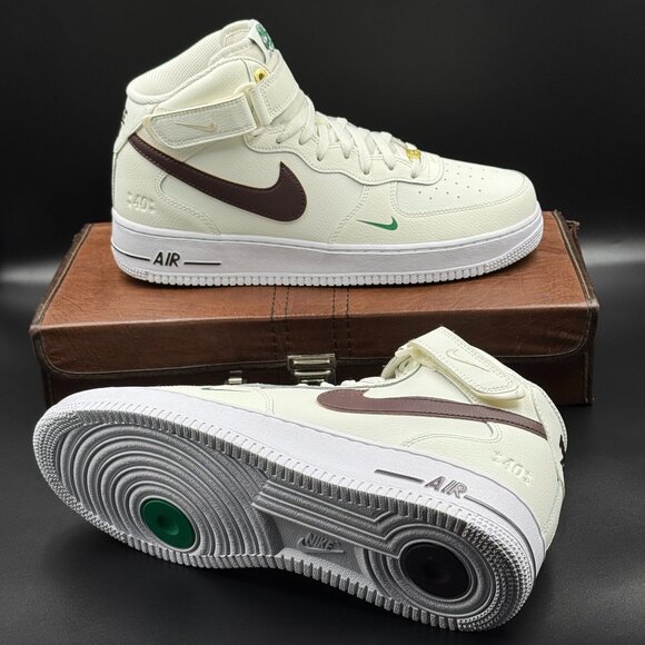 Nike Air Force 1 Mid '07 LV8 '40th Anniversary - Sail Brown Basalt' - Picture 1 of 13